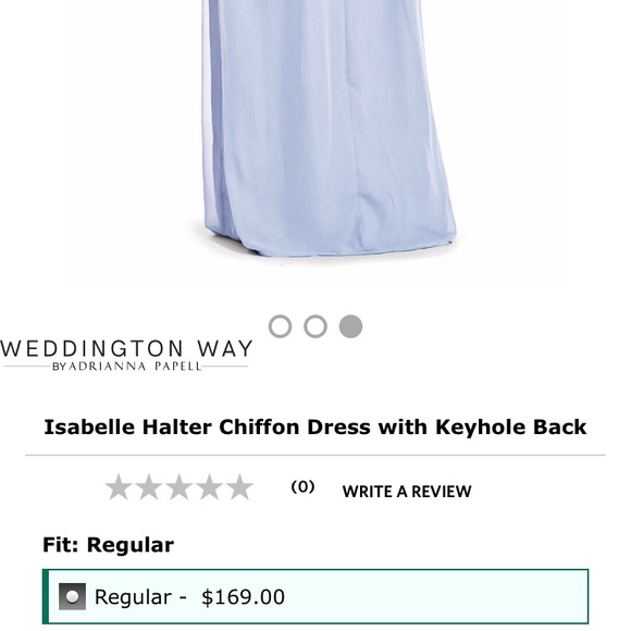 Isabelle halter chiffon w/keyhole back - Picture 5 of 6